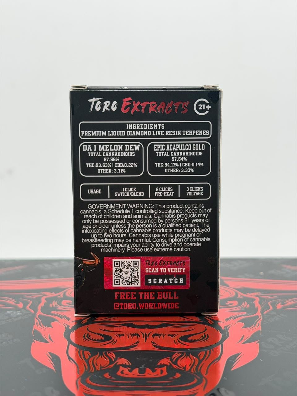 Toro Extracts Duos 2G Toro Extracts 2g Switch Disposable Vape